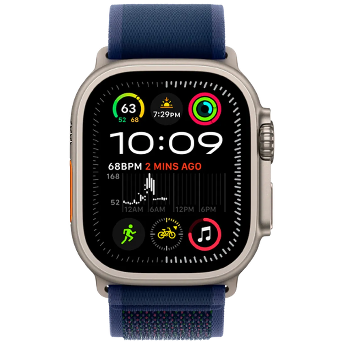 Pametni sat APPLE Watch Ultra 2 Titanium, Blue Fabric Strap S/M (MX4J3NF/A)