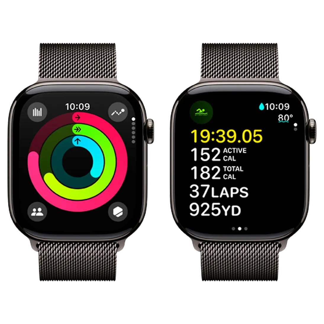 Pametni sat APPLE Watch S10 4G 46mm Slate Titanium, Grey Milanese Strap S/M (MC7R4QF/A)