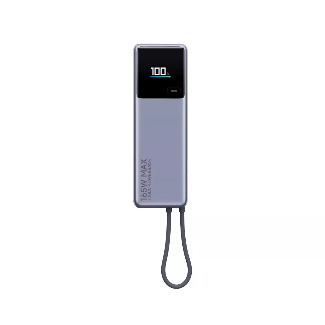 Prijenosna baterija XIAOMI 165W, 10000mAh (Integrated Cable), USB-C, ljubičasta