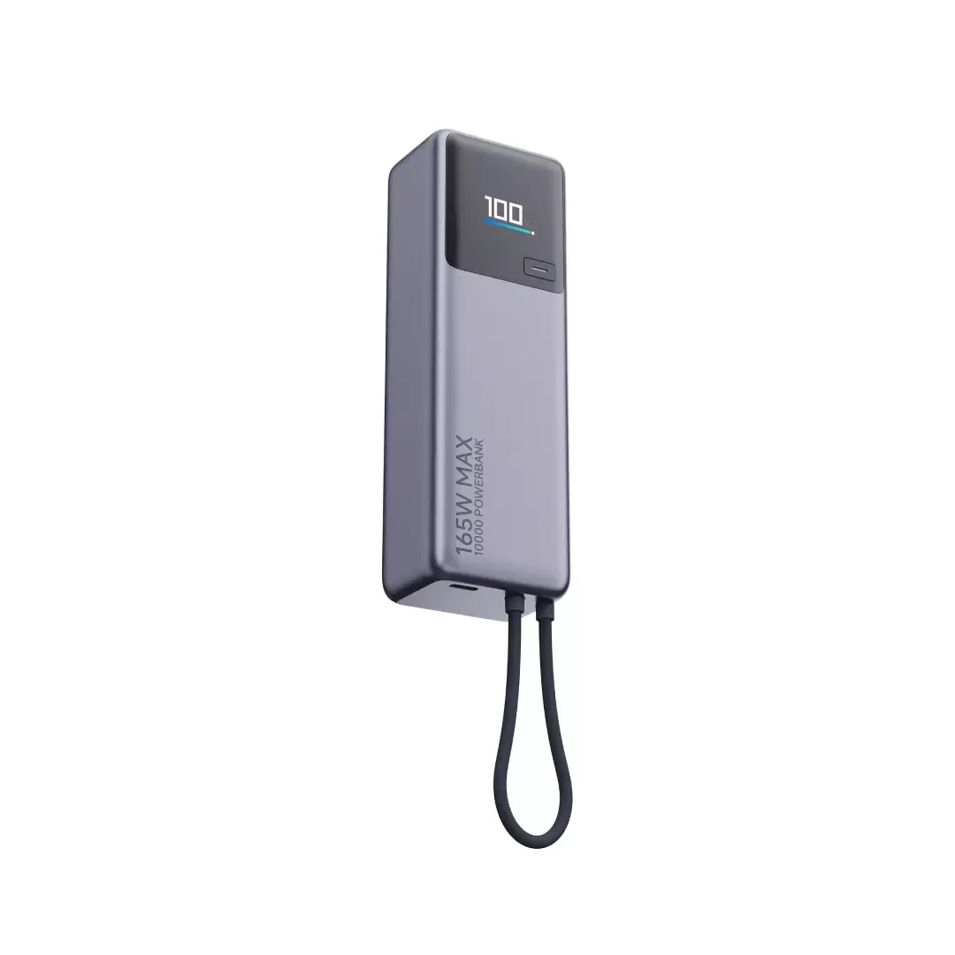 Prijenosna baterija XIAOMI 165W, 10000mAh (Integrated Cable), USB-C, ljubičasta