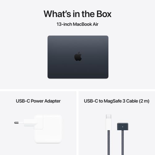 Laptop APPLE MacBook Air (2025) 13.6", M4, 10C/10G, 16/512GB, Midnight, IT KB (MW133)
