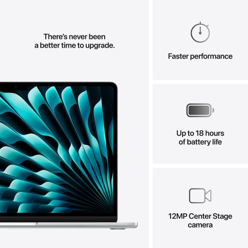 Laptop APPLE MacBook Air (2025) 13.6", M4, 10C/10G, 16/512GB, Silver, IT KB (MW0X3)
