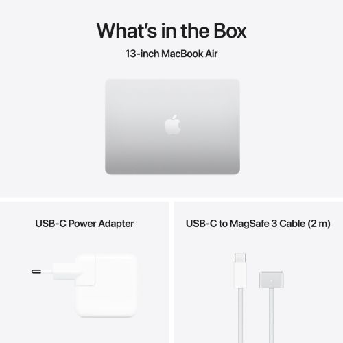 Laptop APPLE MacBook Air (2025) 13.6", M4, 10C/10G, 24/512GB, Silver, IT KB (MC654)