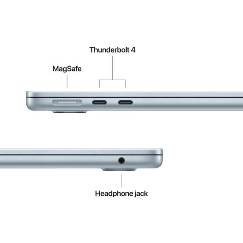 Laptop APPLE MacBook Air (2025) 13.6", M4, 10C/8G, 16/256GB, Sky Blue, IT KB (MC6T4)