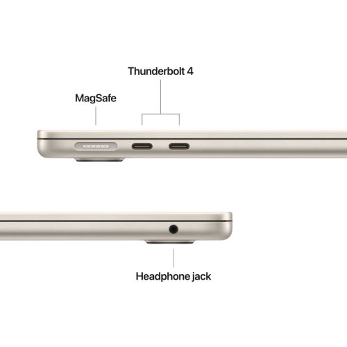 Laptop APPLE MacBook Air (2025) 13.6", M4, 10C/8G, 16/256GB, Starlight, IT KB (MW0Y3)