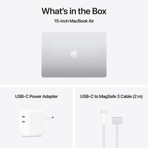Laptop APPLE MacBook Air (2025) 15.3", M4, 10C/10G, 24/512GB, Silver, IT KB (MC6J4)