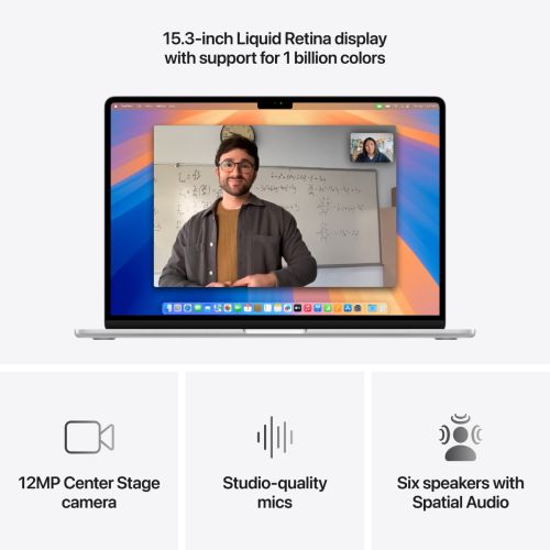 Laptop APPLE MacBook Air (2025) 15.3", M4, 10C/10G, 24/512GB, Silver, IT KB (MC6J4)