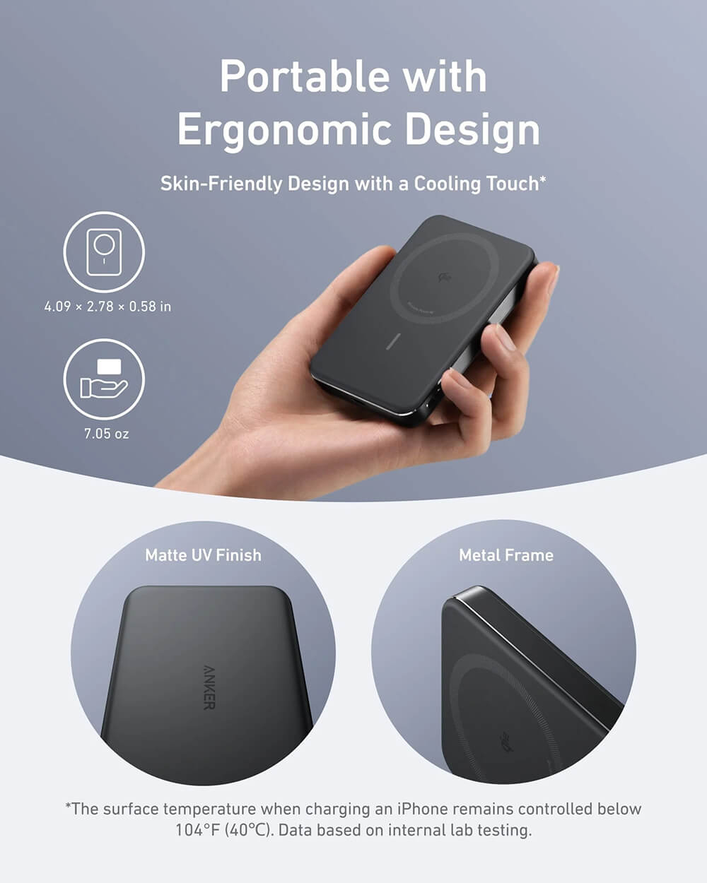 Powerbank ANKER MagGo Slim, 10.000mAh, crni