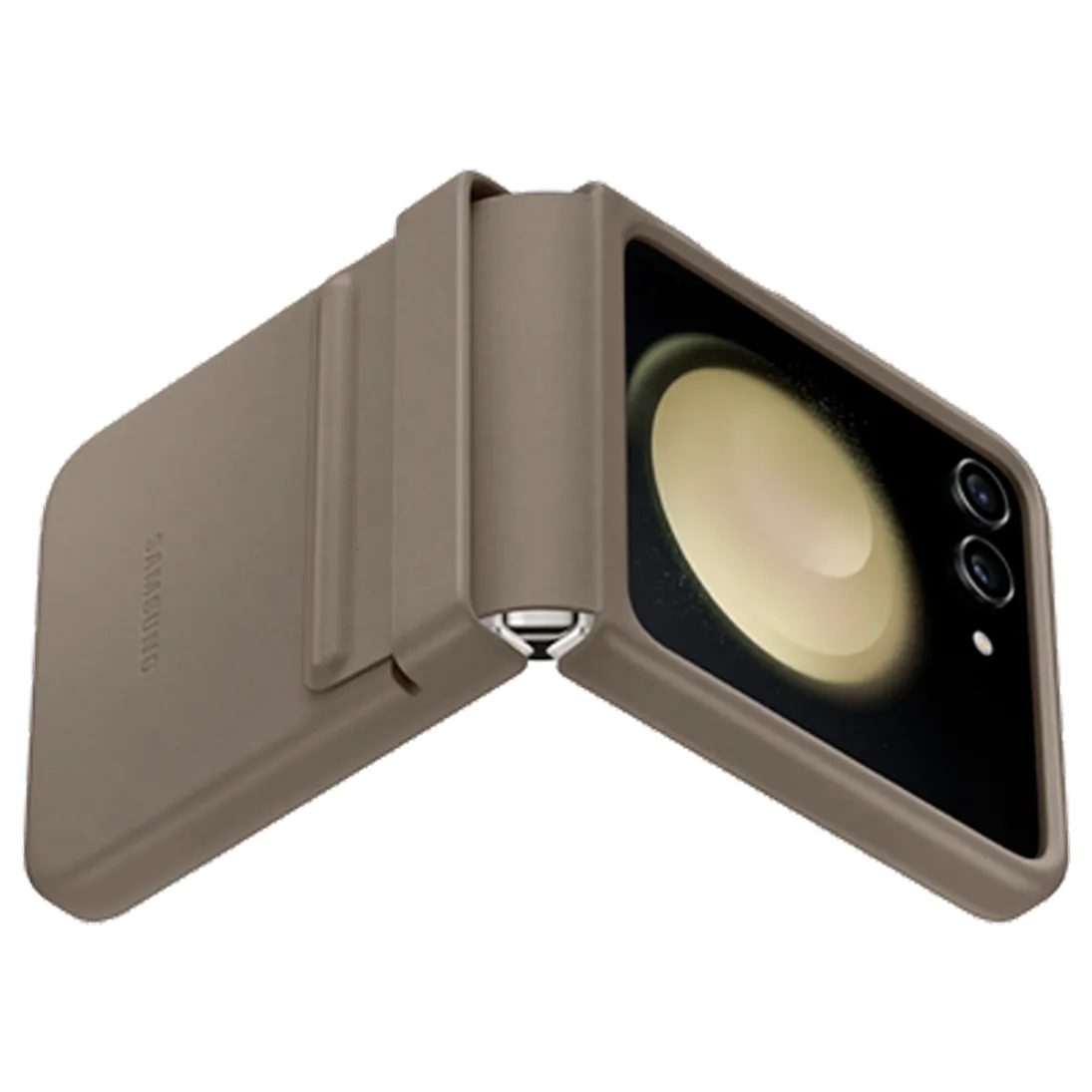 Maskica SAMSUNG Leather Back Cover za SAMSUNG Galaxy Z Flip 5, smeđa (EF-VF731PAEGWW)