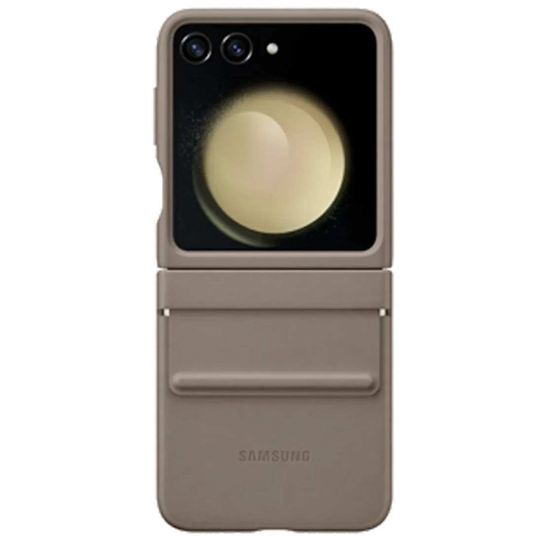 Maskica SAMSUNG Leather Back Cover za SAMSUNG Galaxy Z Flip 5, smeđa (EF-VF731PAEGWW)