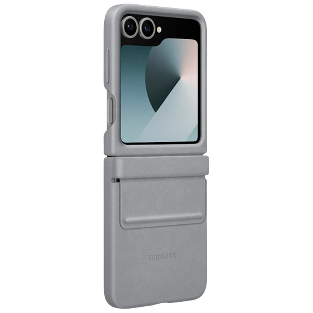 Maskica SAMSUNG Pu-Leather Back Cover za SAMSUNG Galaxy Z Flip 6, siva (EF-VF741PJEGWW)