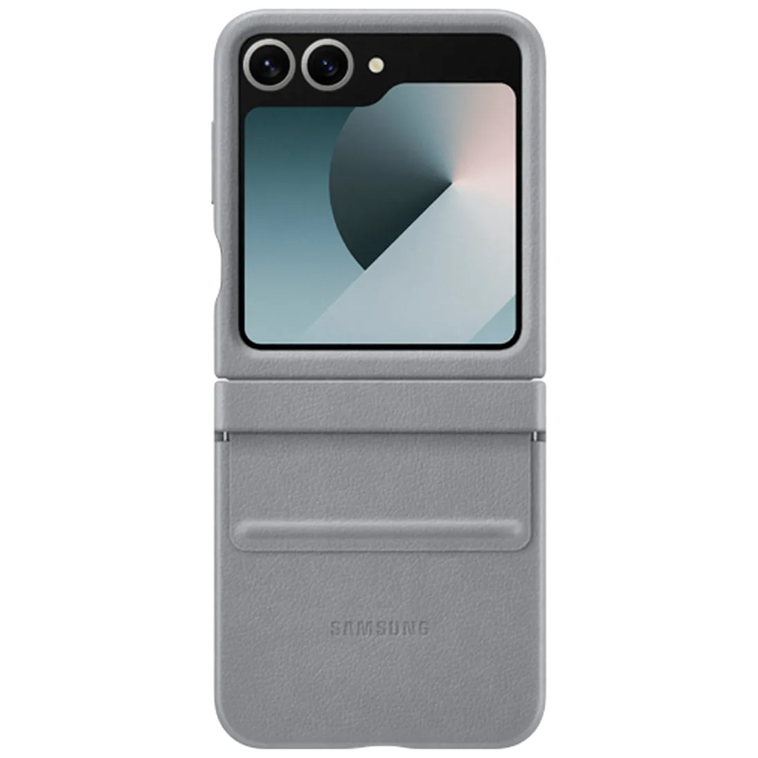 Maskica SAMSUNG Pu-Leather Back Cover za SAMSUNG Galaxy Z Flip 6, siva (EF-VF741PJEGWW)