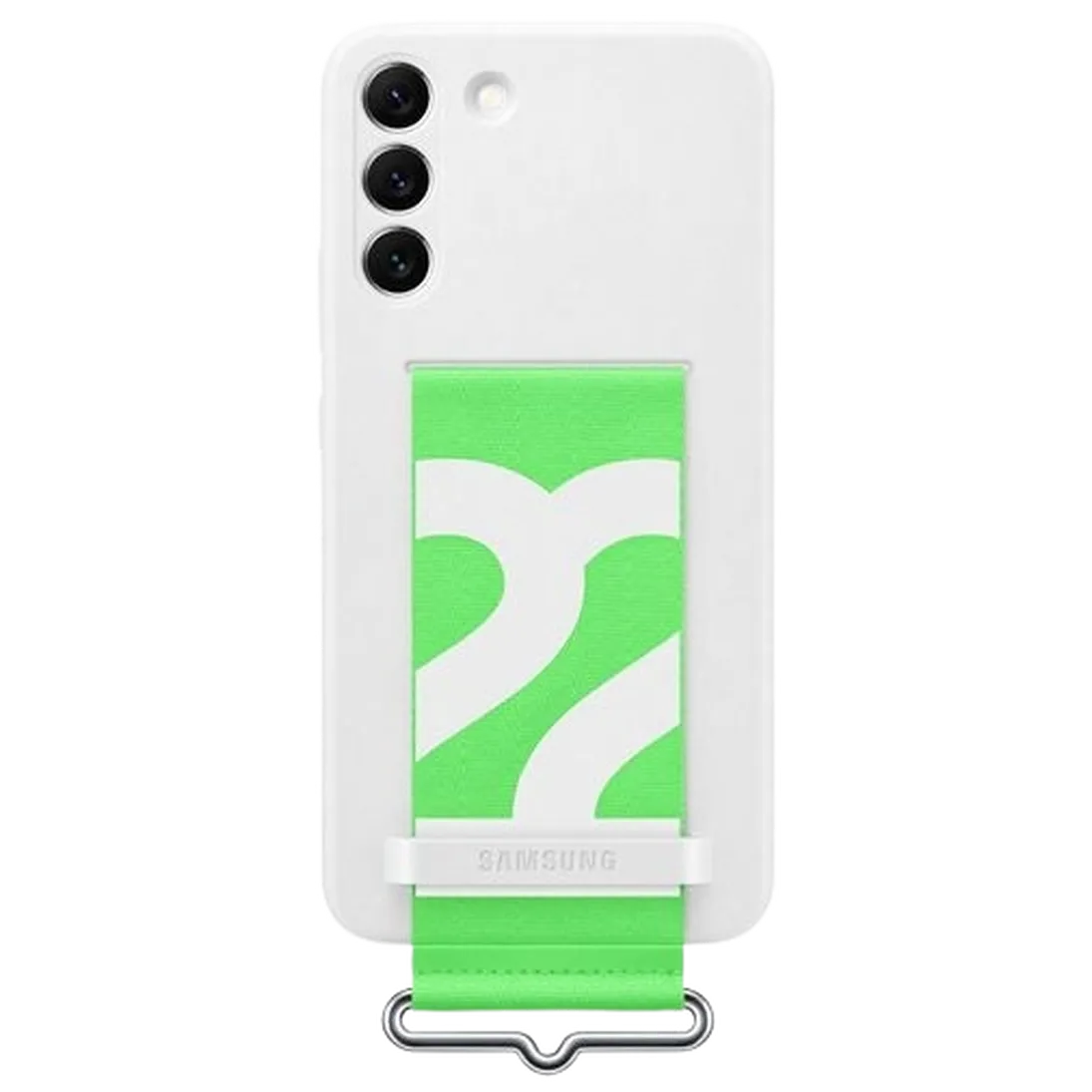 Maskica SAMSUNG Silicone Back Cover, s remenom, za SAMSUNG Galaxy S22+, bijela (EF-GS906TWEGWW)