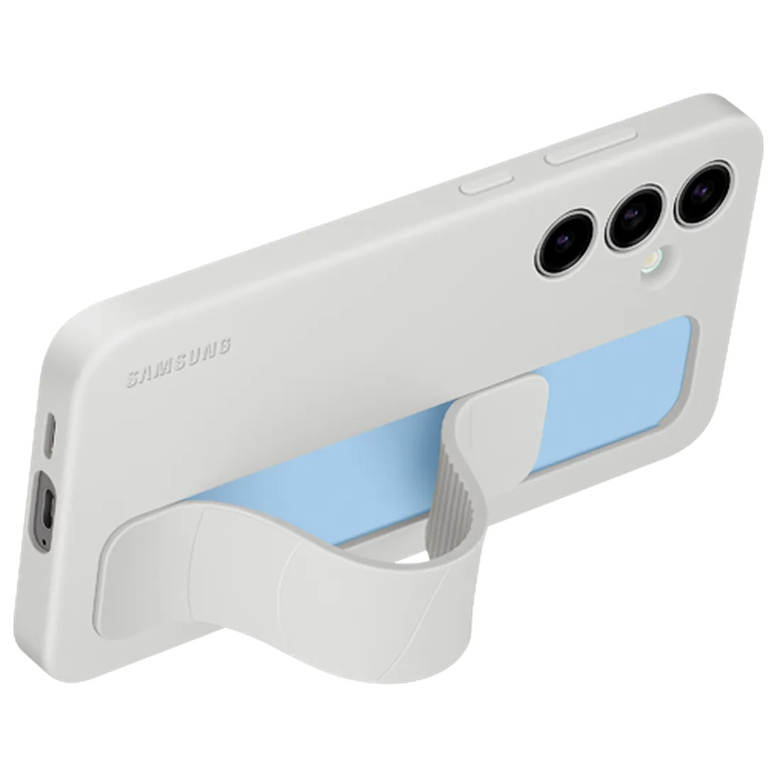 Maskica SAMSUNG Standing Grip Silicone Back Cover za SAMSUNG Galaxy S24 FE, siva (EF-GS721CJEGWW)