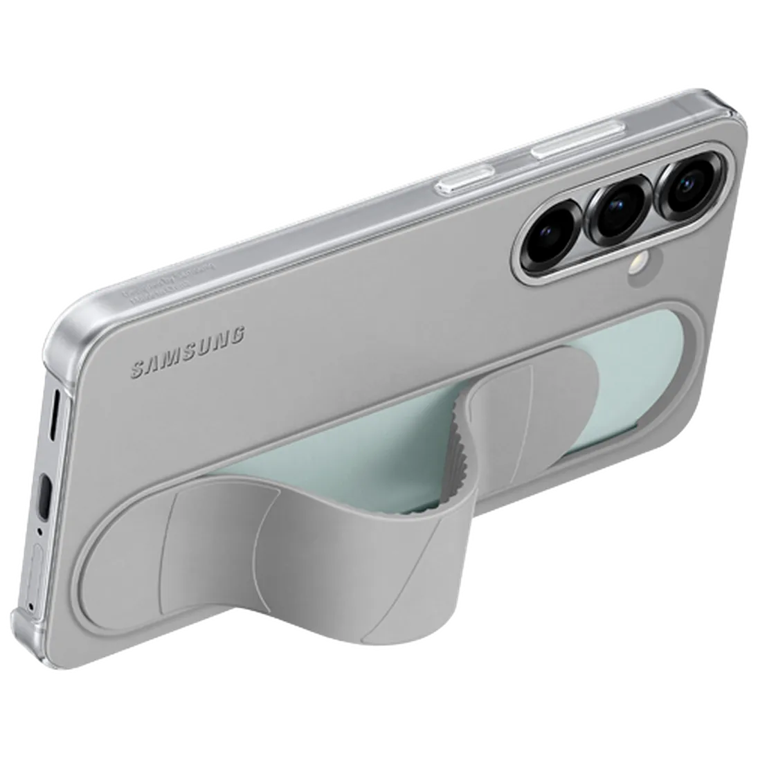 Maskica SAMSUNG Standing Grip Silicone Back Cover za SAMSUNG Galaxy S25, siva (EF-GS931CJEGWW)