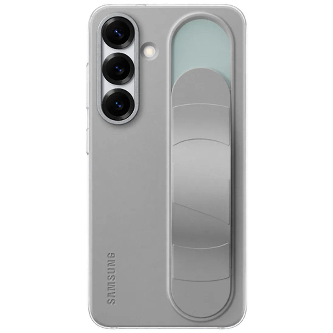 Maskica SAMSUNG Standing Grip Silicone Back Cover za SAMSUNG Galaxy S25, siva (EF-GS931CJEGWW)