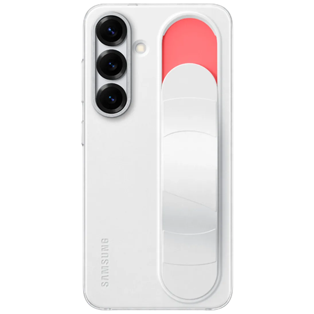 Maskica SAMSUNG Standing Grip Silicone Back Cover za SAMSUNG Galaxy S25, bijela (EF-GS931CWEGWW)