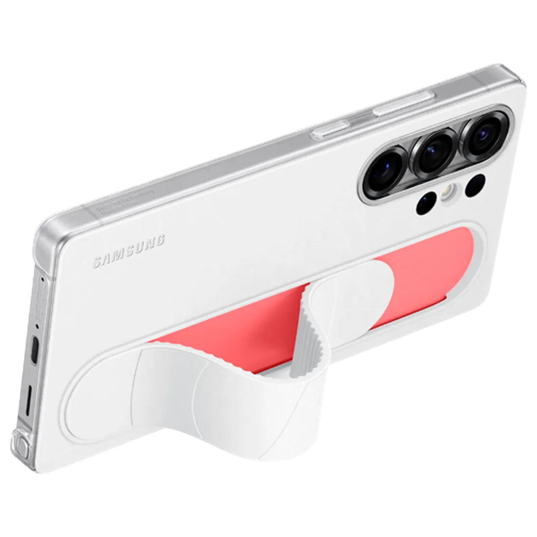 Maskica SAMSUNG Standing Grip Silicone Back Cover za SAMSUNG Galaxy S25 Ultra, bijela (EF-GS938CWEGWW)