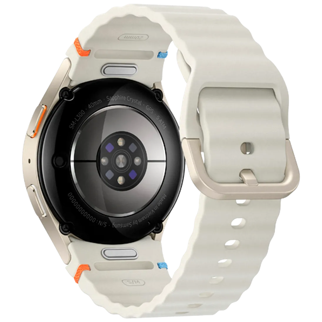Pametni sat SAMSUNG Galaxy Watch 7 40mm, bež (bijela silikonska narukvica) (SM-L300NZEAEU)