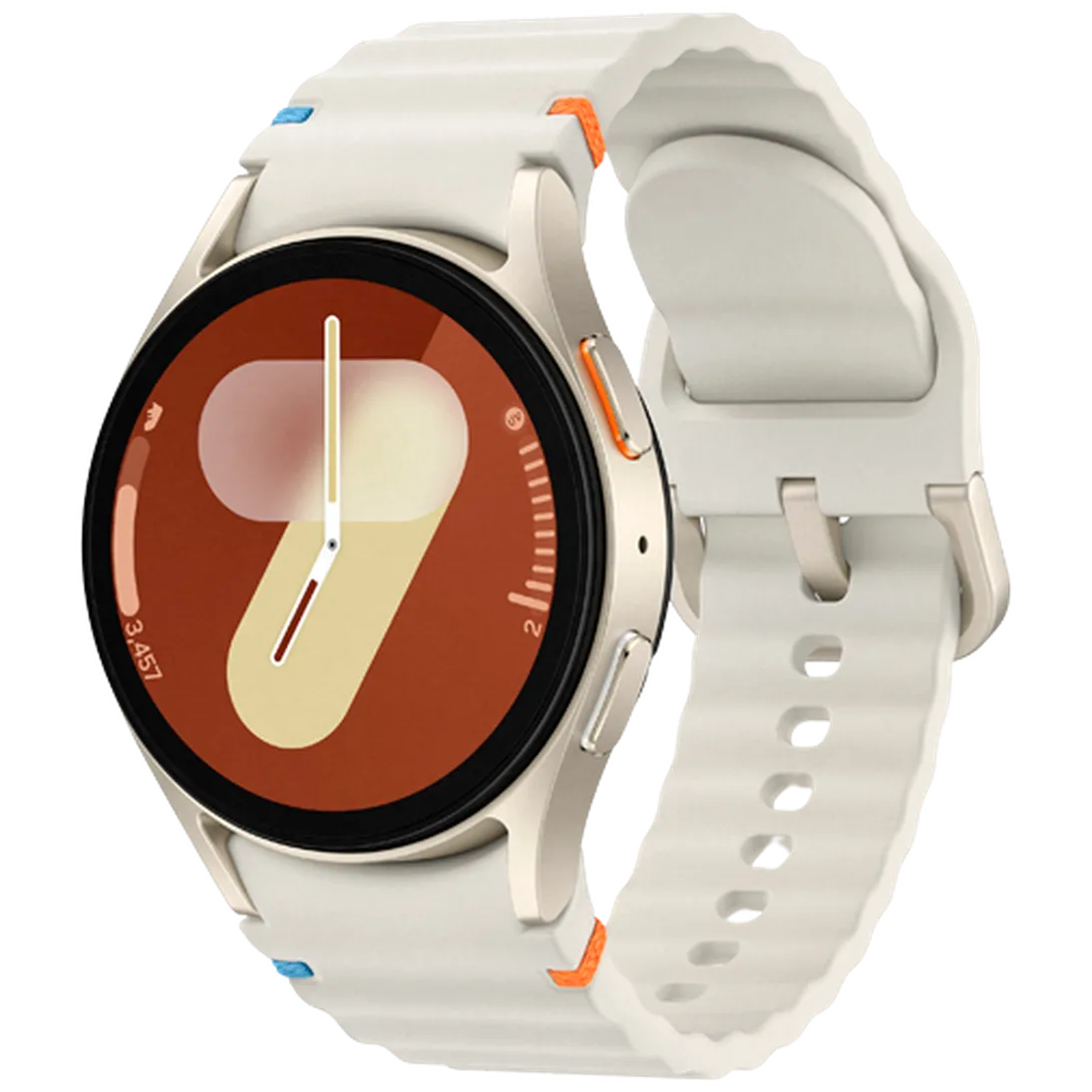 Pametni sat SAMSUNG Galaxy Watch 7 4G 40mm, bež (bijela silikonska narukvica) (SM-L305FZEAEU)