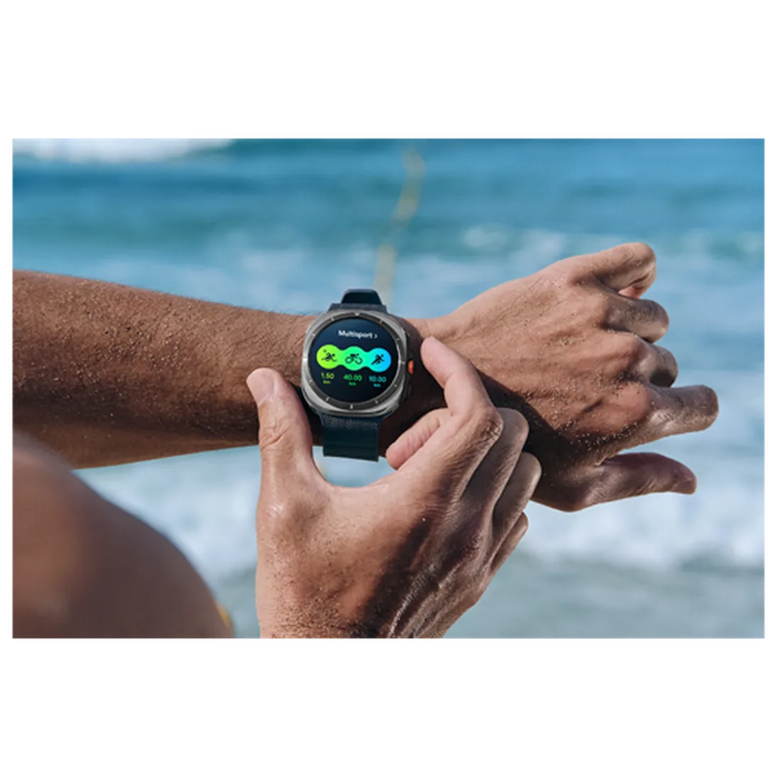Pametni sat SAMSUNG Galaxy Watch Ultra Titanium, srebrni (siva silikonska narukvica) (SM-L705FZTAEU)