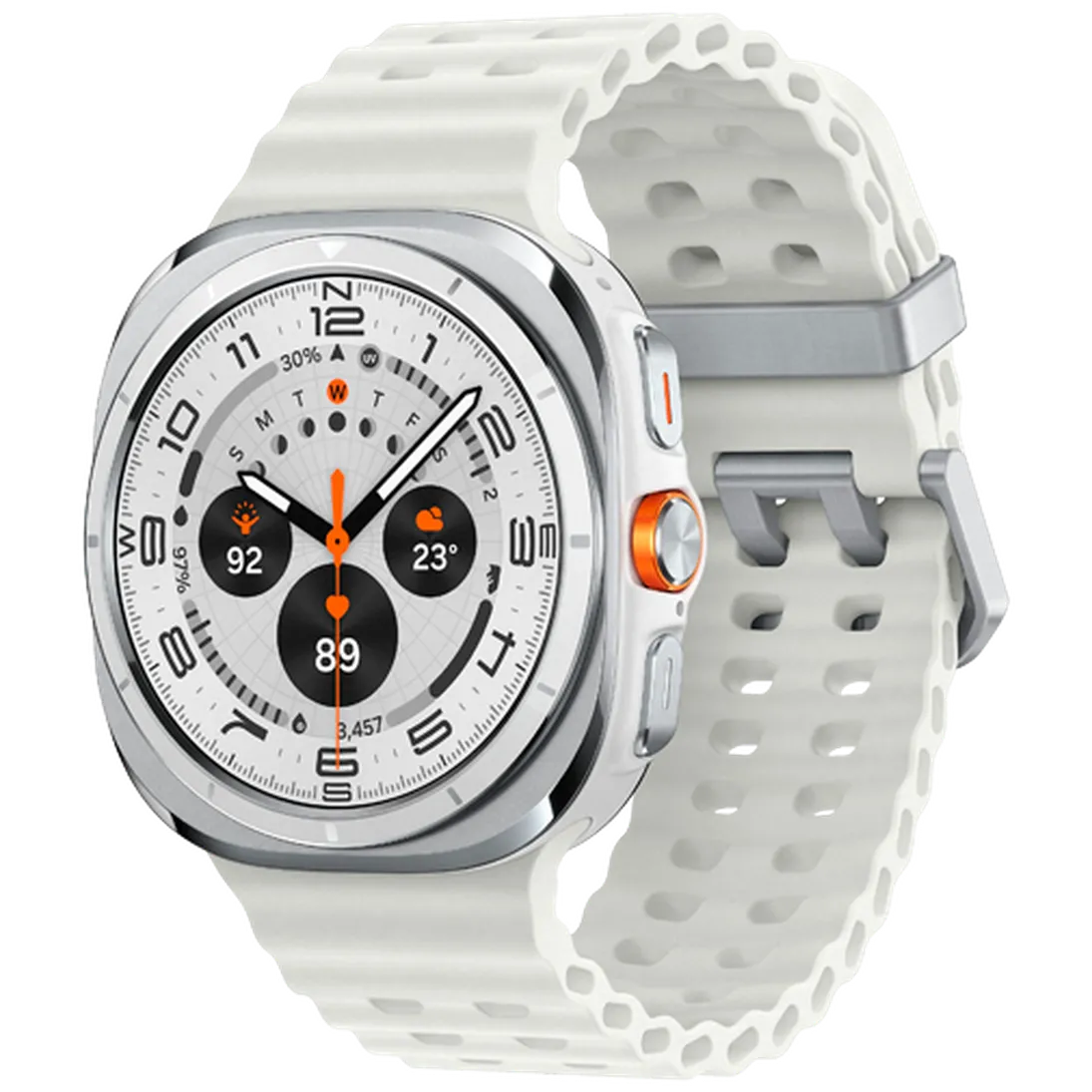 Pametni sat SAMSUNG Galaxy Watch Ultra Titanium, bijeli (bijela silikonska narukvica) (SM-L705FZWAEU)