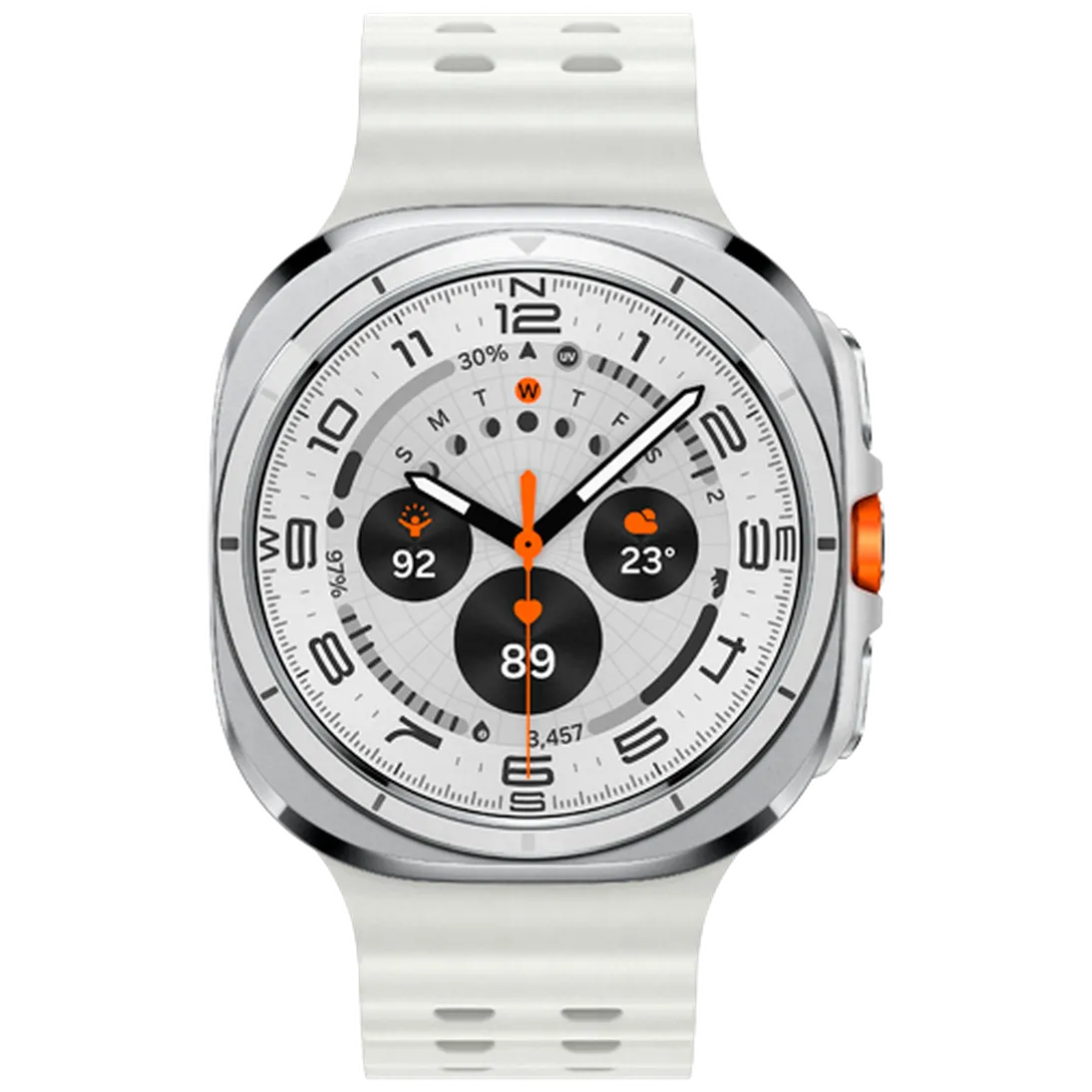 Pametni sat SAMSUNG Galaxy Watch Ultra Titanium, bijeli (bijela silikonska narukvica) (SM-L705FZWAEU)
