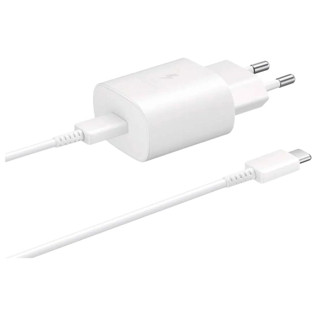 Punjač SAMSUNG USB-C Quick Charger 25W + USB-C Cable EP-TA800, bijeli (EP-TA800XWEGWW)