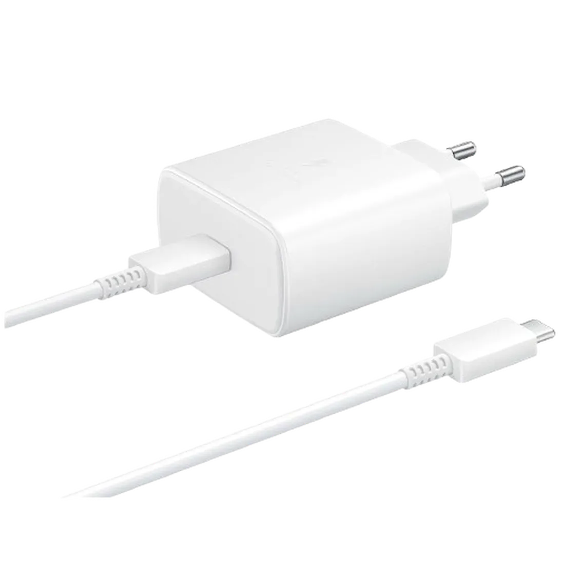 Punjač SAMSUNG USB-C Quick Charger 45W + USB-C Cable EP-TA845, bijeli (EP-TA845XWEGWW)