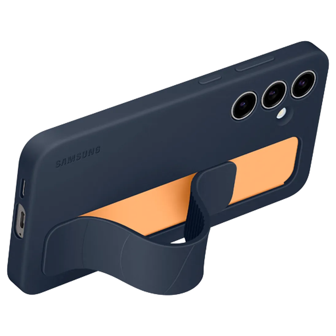 Maskica SAMSUNG Standing Grip Silicone Back Cover za SAMSUNG Galaxy S24 FE, tamno plava (EF-GS721CNEGWW)