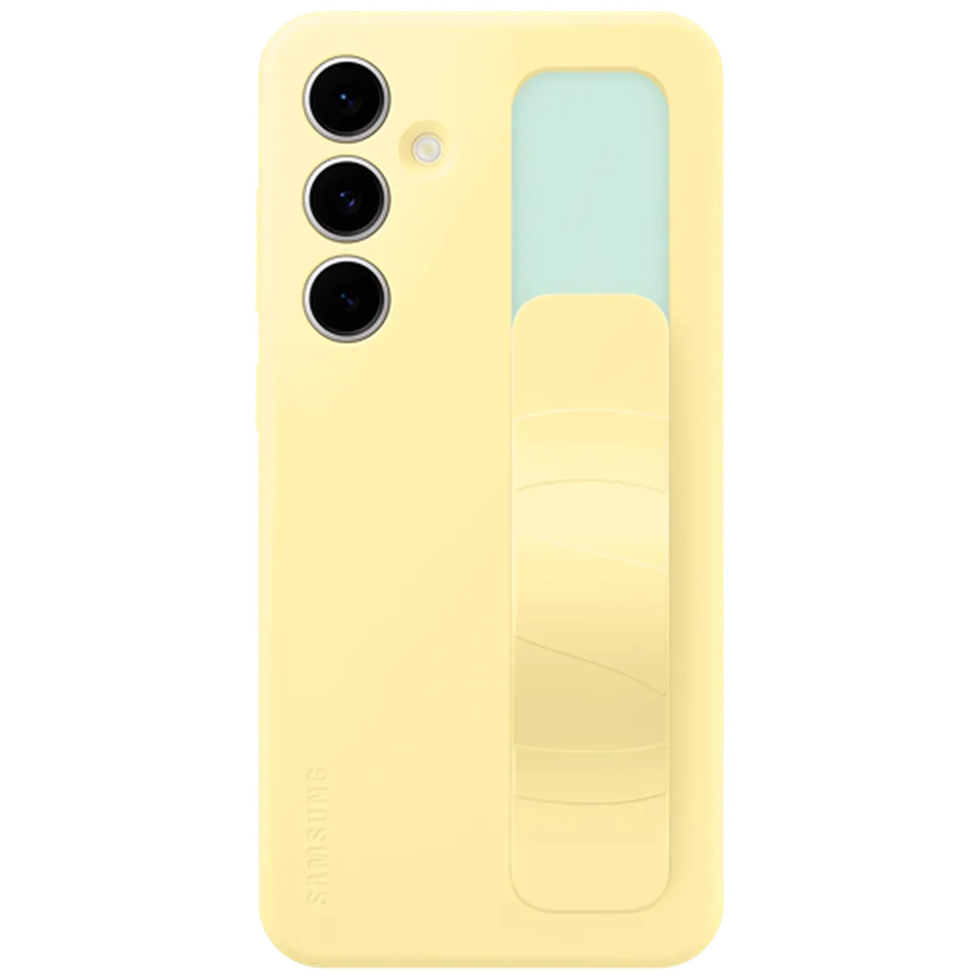 Maskica SAMSUNG Standing Grip Silicone Back Cover za SAMSUNG Galaxy S24 FE, žuta (EF-GS721CYEGWW)
