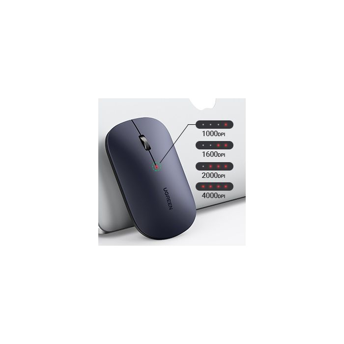 Miš UGREEN bežični, tih, tanak, lagan, 2.4GHz, 400DPI, kutija, crni