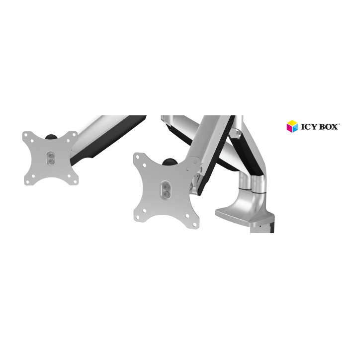Nosač stolni ICYBOX za monitor, dvostruki, do 32"