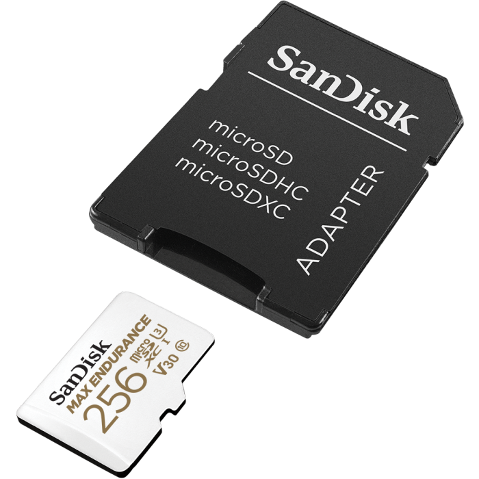 Memorijska kartica 256 GB, SANDISK MAX ENDURANCE, microSDXC + SD adapter (SDSQQVR-256G-GN6IA)