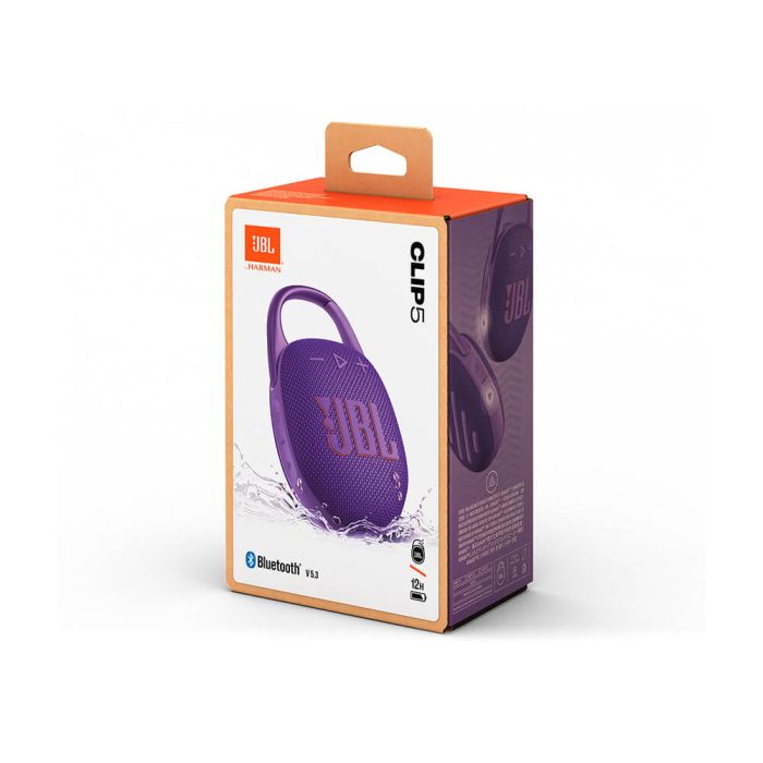 Bluetooth zvučnik JBL Clip 5, bežični, ljubičasti