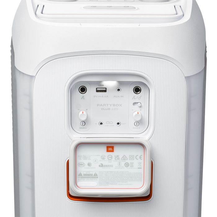 Bluetooth zvučnik JBL PartyBox Club 120, prijenosni, 160W, BT, RGB, USB, bijeli