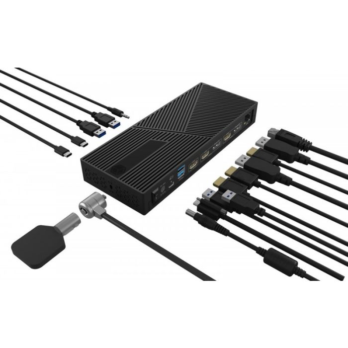 Priključna stanica ICY BOX IB-DK2246AC, hibridna 11 u 1, USB-C, s DisplayLink