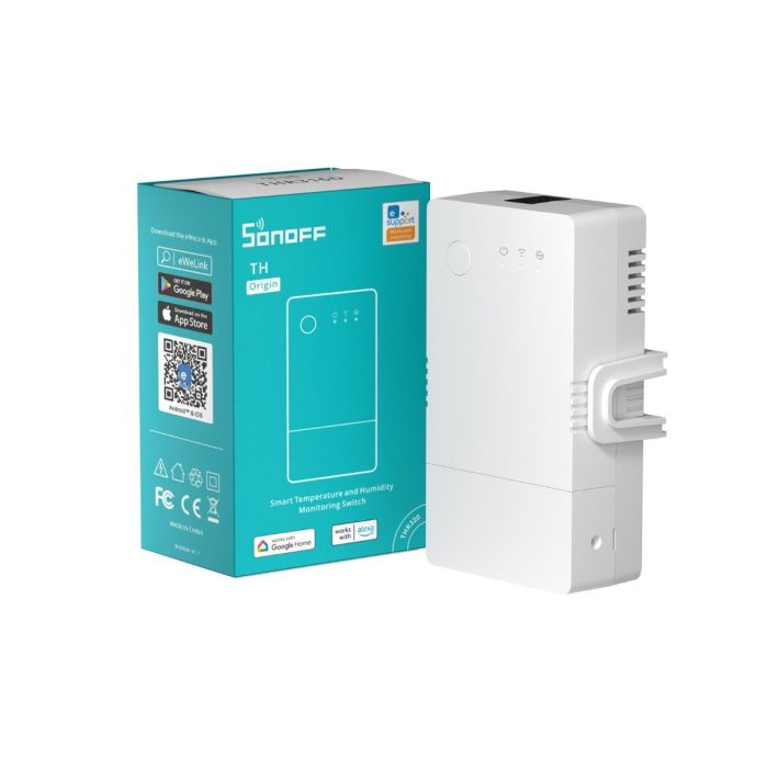 Pametni prekidač SONOFF THR320, sa senzorom temperature i vlage, Alexa/Google Home/IFTTT, 20A max.