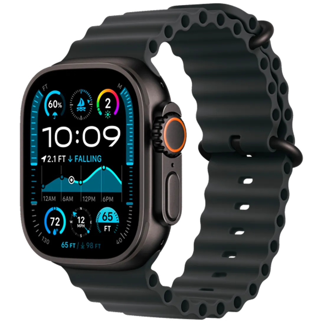 Pametni sat APPLE Watch Ultra 2 Black, Black Rubber Strap (MX4P3)