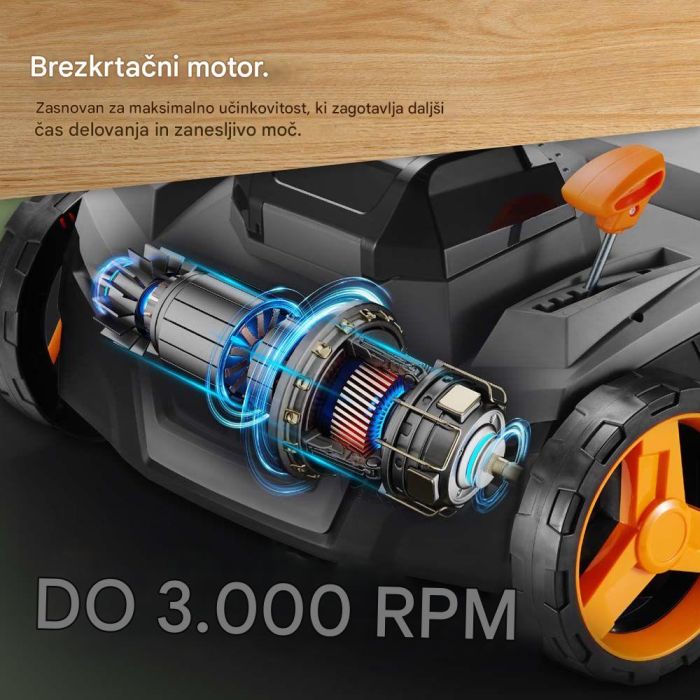 Prozračivač i skarifikator travnjaka VONHAUS, 2-u-1, baterijski, 3519009