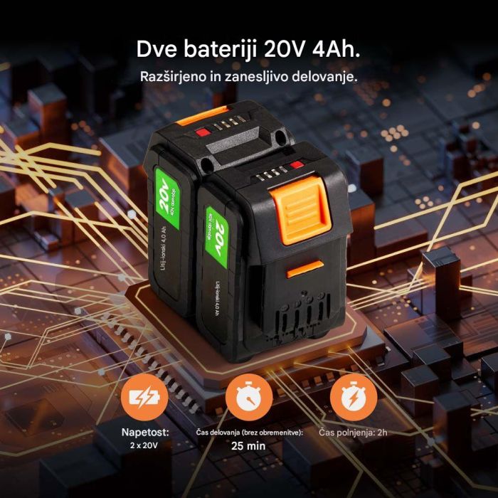 Prozračivač i skarifikator travnjaka VONHAUS, 2-u-1, baterijski, 3519009