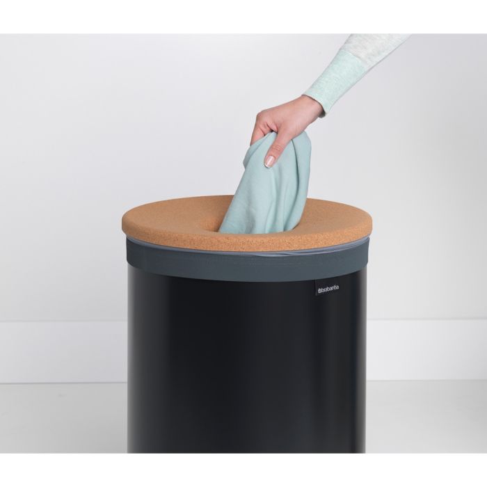 Košara za rublje BRABANTIA, 60L, okrugla, crna
