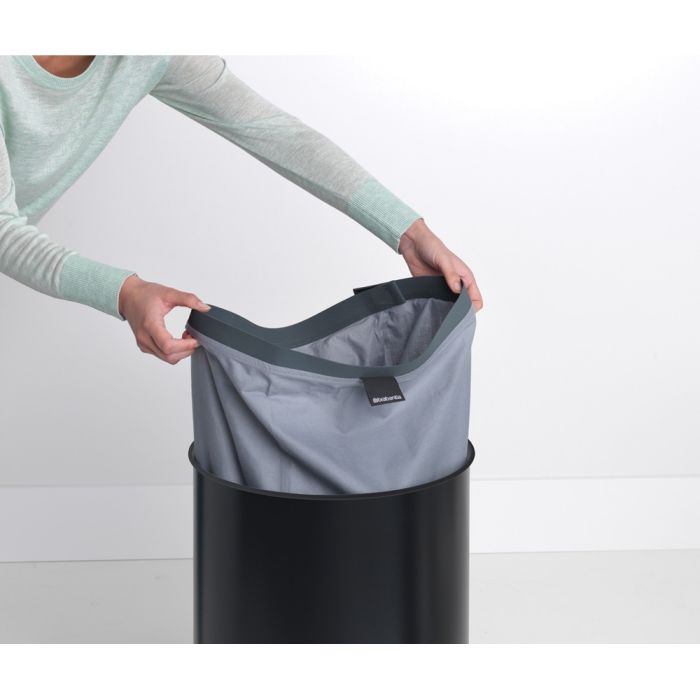 Košara za rublje BRABANTIA, 60L, okrugla, crna