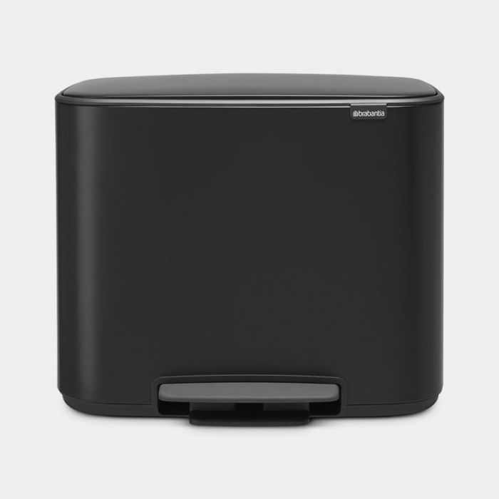 Koš za otpad BRABANTIA s pedalom, 3x11L, crni 121104