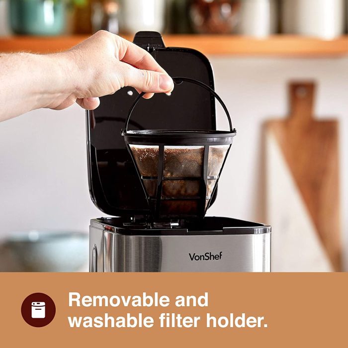Aparat za filter kavu VONSHEF, 1,5 L, nehrđajući čelik Aparat za filter kavu VONSHEF, 1,5 L, nehrđajući čelik