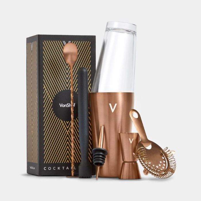 Set za koktele VONSHEF, 6 kom, bakreni