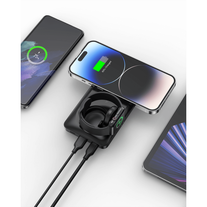 Powerbank VEGER MagMulti 10.000 mAh, 3-u-1, crni Powerbank VEGER MagMulti 10.000 mAh, 3-u-1, crni