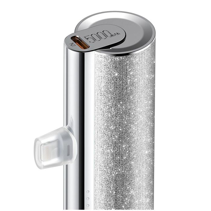 Powerbank VEGER, s ugrađenim Type-C priključkom, 5.000 mAh, srebrni Powerbank VEGER, s ugrađenim Type-C priključkom, 5.000 mAh, srebrni