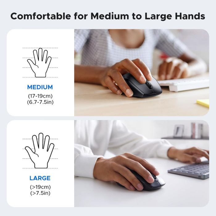 Miš UGREEN, ergonomski bežični s bočnim gumbima Miš UGREEN, ergonomski bežični s bočnim gumbima