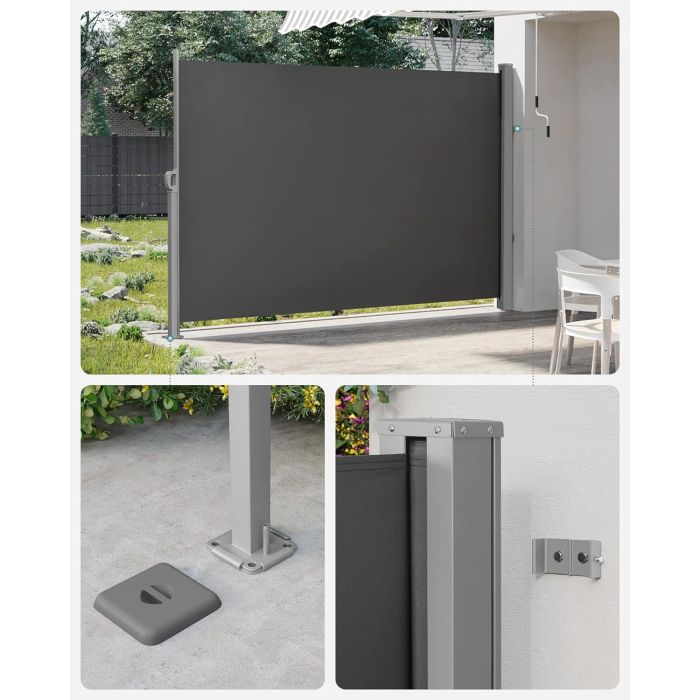 Suncobran SONGMICS GSA160TG, bočni, 160 × 300 cm, antracit